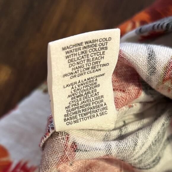 Haver + Blair Women’s XS Pants Wide Leg Crop Pull On Linen High Rise Tropical - Picture 7 of 12